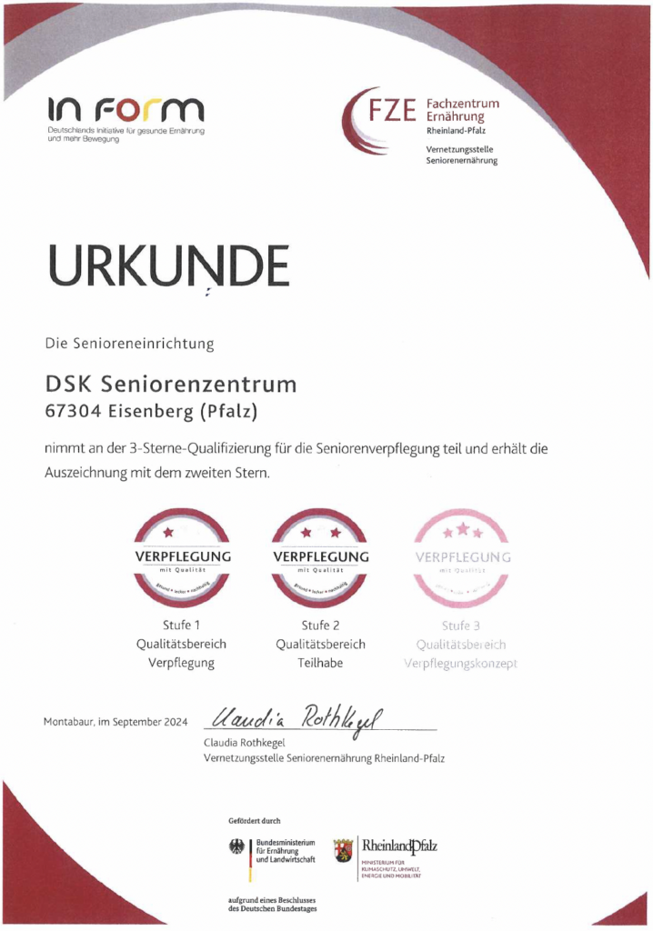 Sterneküche im Seniorenheim Eisenberg