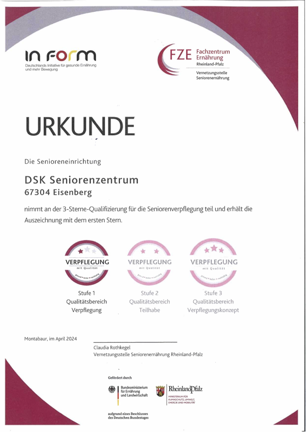 Sterneküche im Seniorenheim Eisenberg